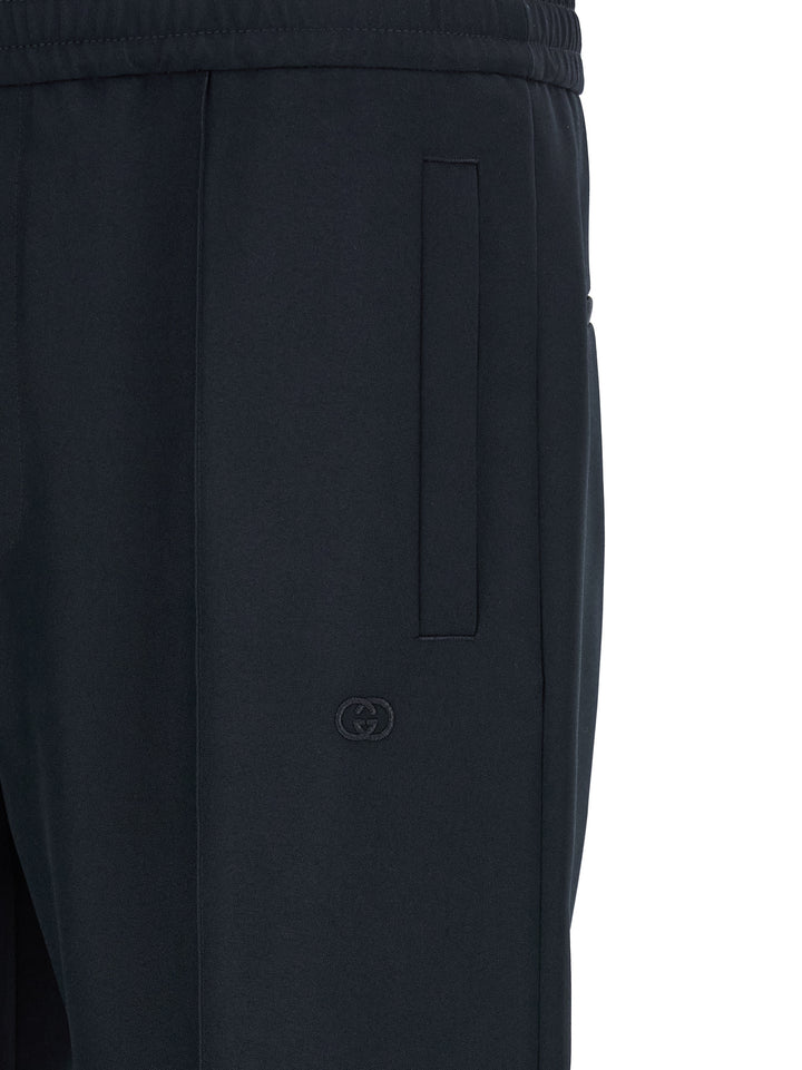 Gucci Technical Panama Pantaloni - Blu | 6f3788b48b2f882c8be06970c06164544ff23f52