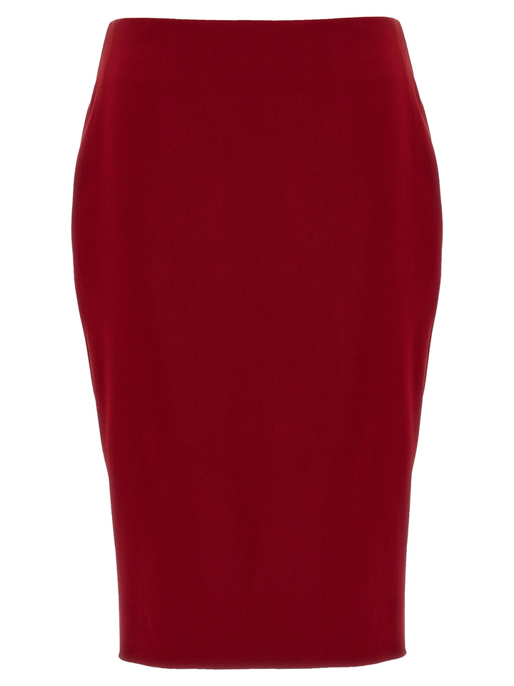 Saint Laurent Pencil Skirt Gonne - Rosso | 14599859b26f575ace16de5c7c0b4a98cec1d864