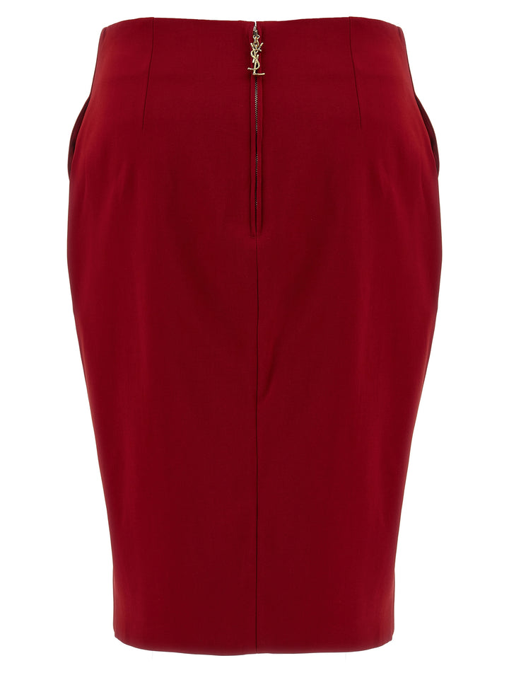 Saint Laurent Pencil Skirt Gonne - Rosso | feaa8cb322ce5a2e68ecce8b389207a07aa37cbf