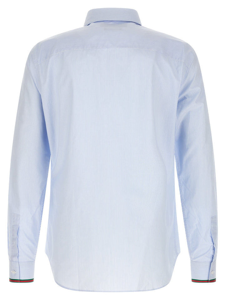 Gucci Striped Shirt Camicie - Celeste | 0c4797ff743c0537f514ff2196336d9a5dadc21d