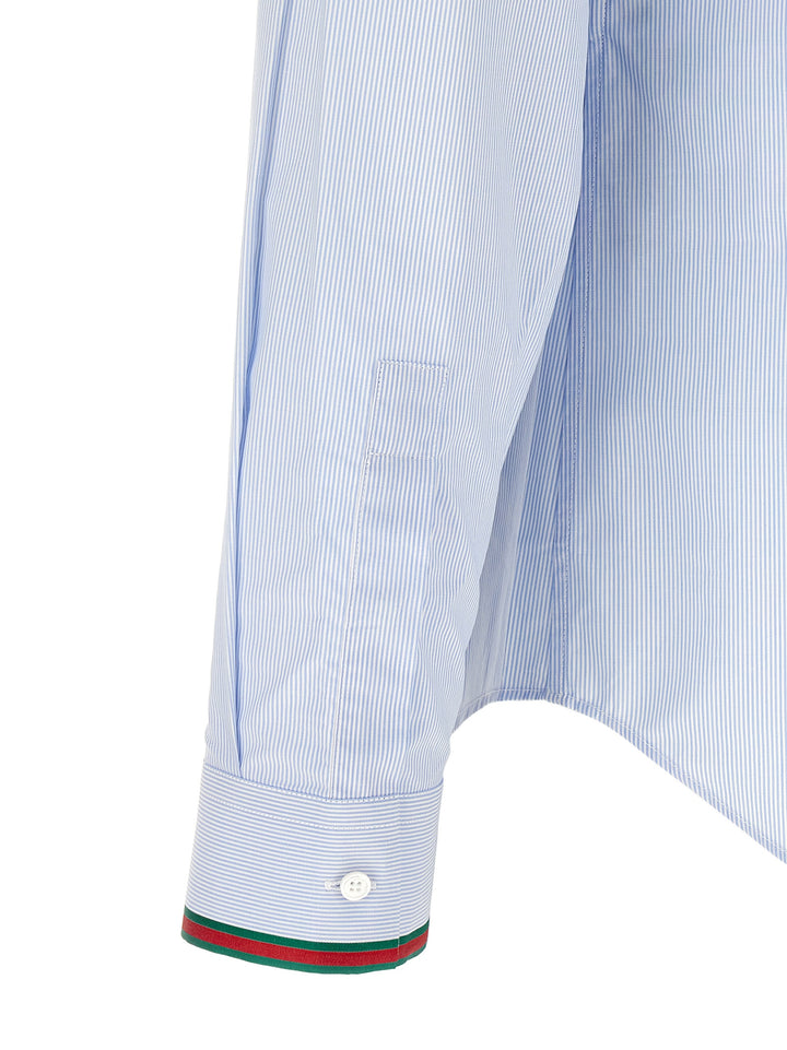 Gucci Striped Shirt Camicie - Celeste | 9e10cb3c01ff530c33e0c997fb484f8771991e45