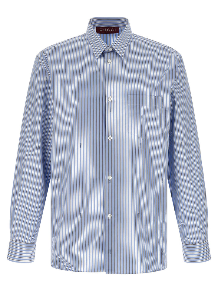 Gucci Gucci Fil Coupé Shirt Camicie - Celeste | 924881cf1e6ef96fe028a0fb6a1c6ca4a9de515a