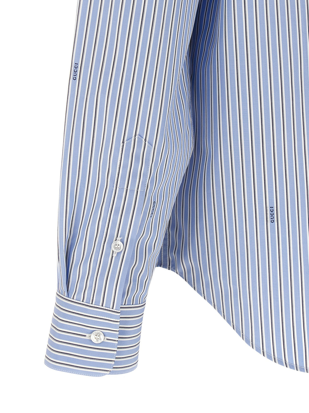 Gucci Gucci Fil Coupé Shirt Camicie - Celeste | 0289c1ea1913a541cd852849b23293c3e30eafb4