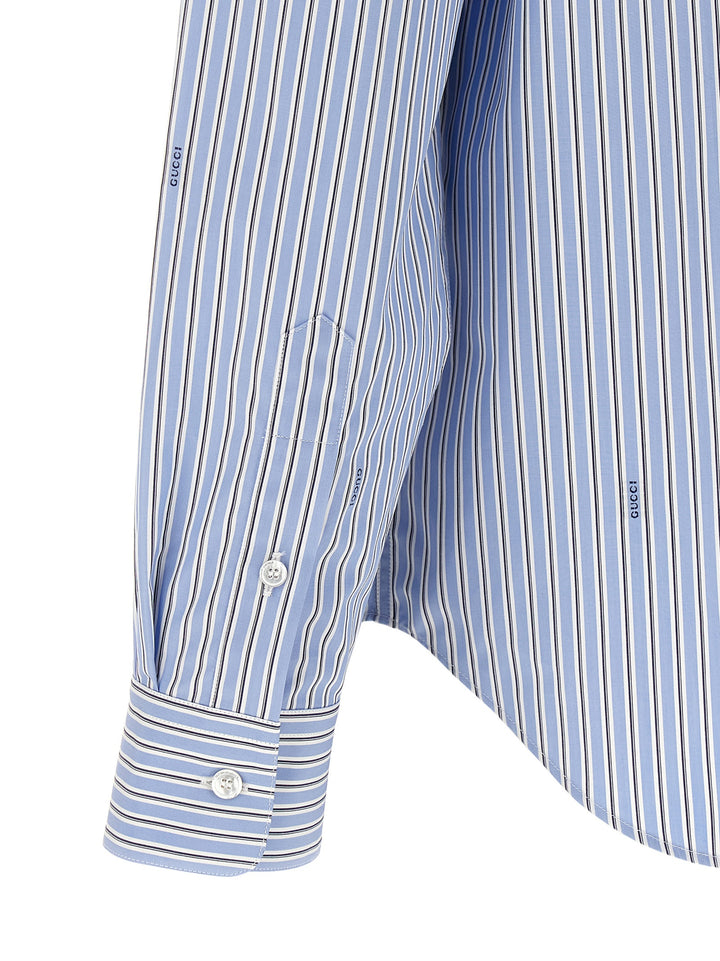 Gucci Gucci Fil Coupé Shirt Camicie - Celeste | 0289c1ea1913a541cd852849b23293c3e30eafb4