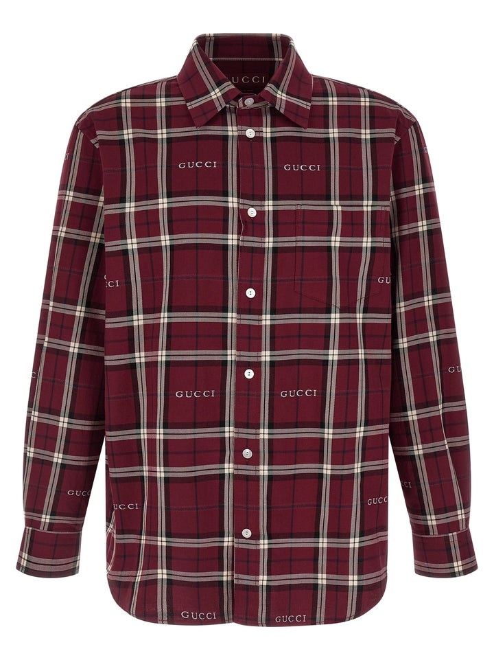 Gucci Tartan Shirt Camicie - Rosso | 3509d13a78d69f0b35a62958c53cee37e7f83495
