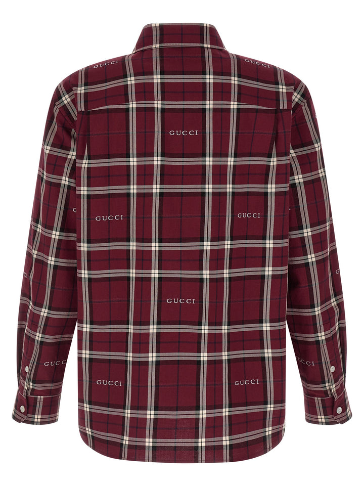 Gucci Tartan Shirt Camicie - Rosso | cf28b8765f5718dffc8edc104ef3a163f21558a8