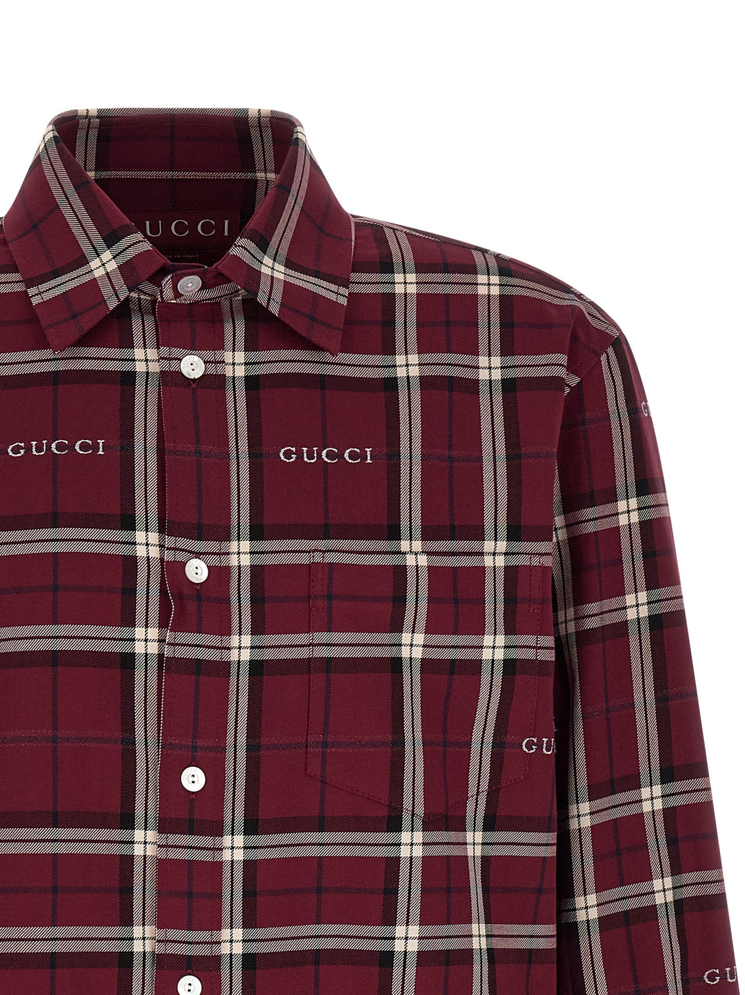 Gucci Tartan Shirt Camicie - Rosso | 81e49cc1b6396966c777e1f7102682fe55612d48