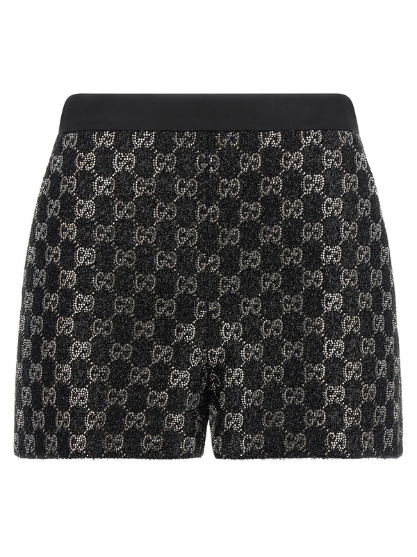 Gg Lamé Tweed Shorts Bermuda E Short Nero