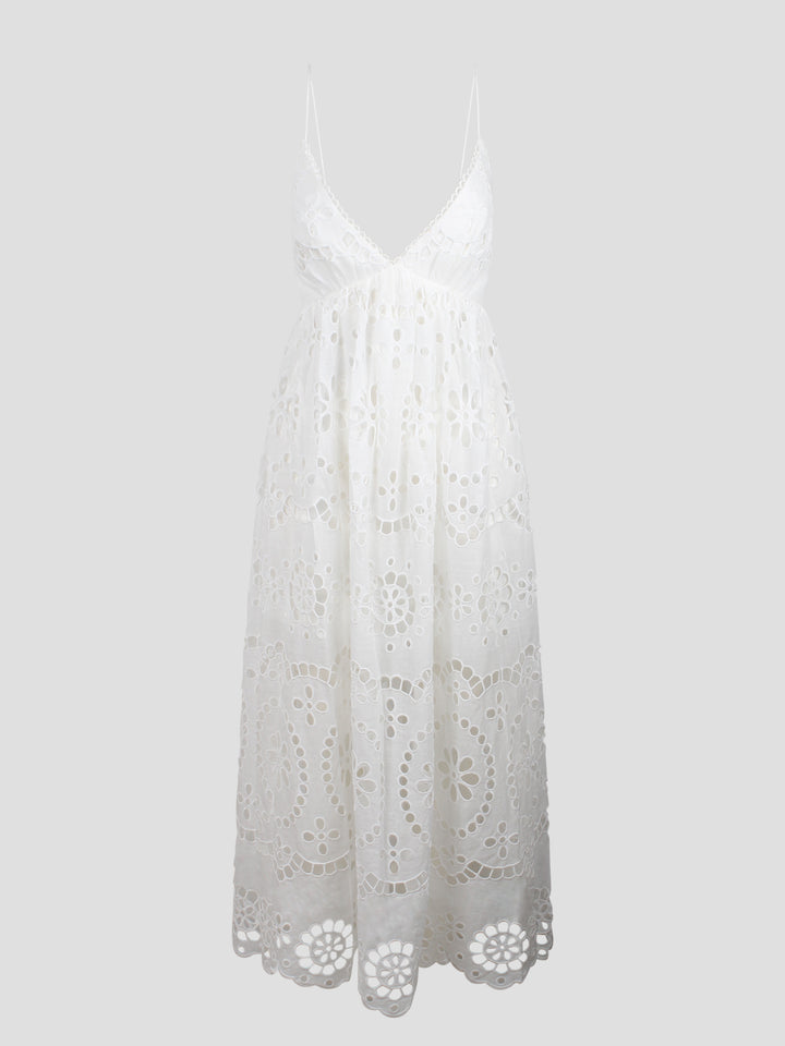 Lexi embroidered slip dress