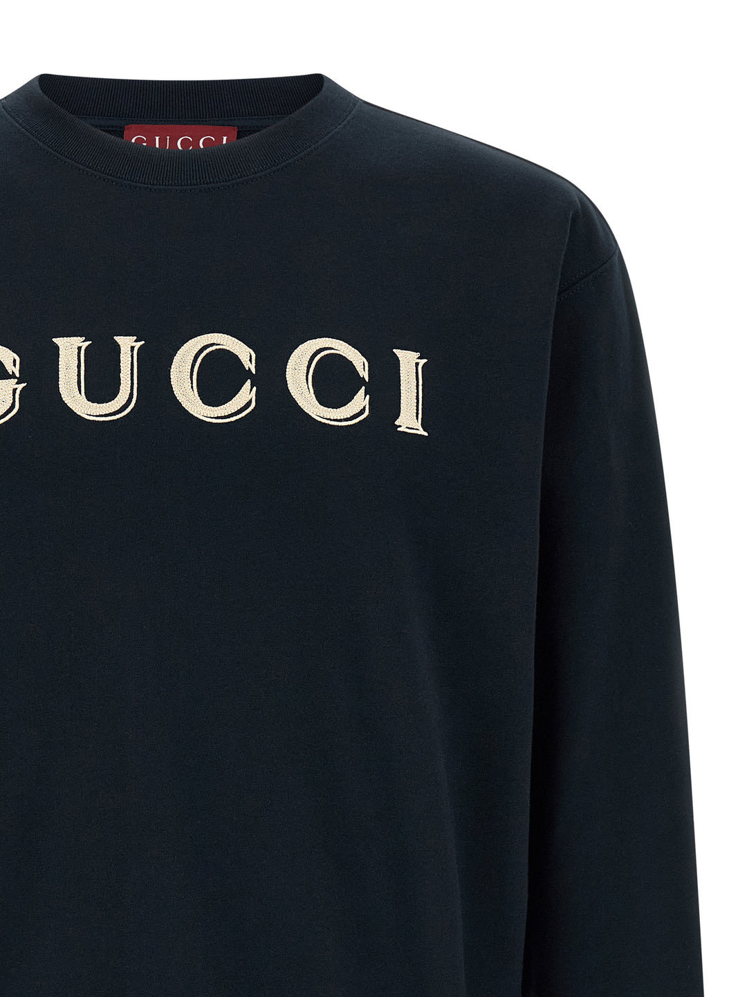 Gucci Logo Embroidery Felpe - Blu | c3330d45b0fc380cb868fd477f8844081fc5b1f7