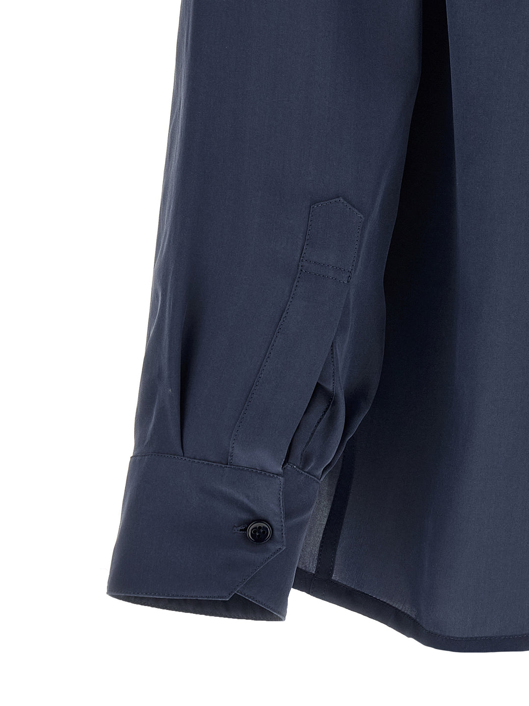 Saint Laurent Viscose And Silk Shirt Camicie - Blu | 98f41c01f17bc008a6033f2fa9337d4e2c9b4393
