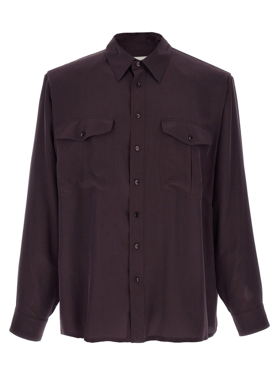 Saint Laurent Viscose And Silk Shirt Camicie - Viola | bb76a363b7f7a19f849ec4e735c7cfdf2aac1af6
