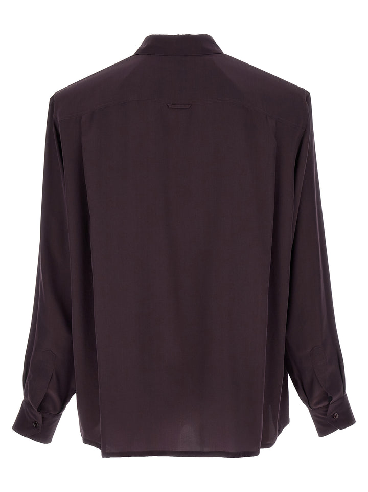 Saint Laurent Viscose And Silk Shirt Camicie - Viola | 68c04ff809691f75ffa4350b088aeb11ba02f634