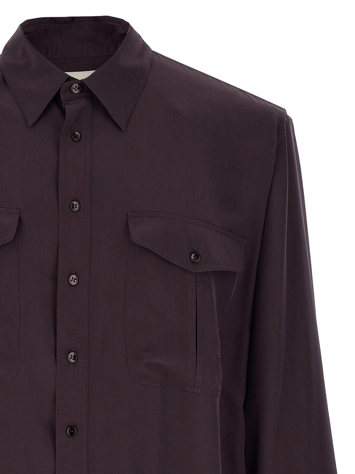 Saint Laurent Viscose And Silk Shirt Camicie - Viola | 0c5cd37d0ba399015a2f48bc7dad5a53d16b5c72