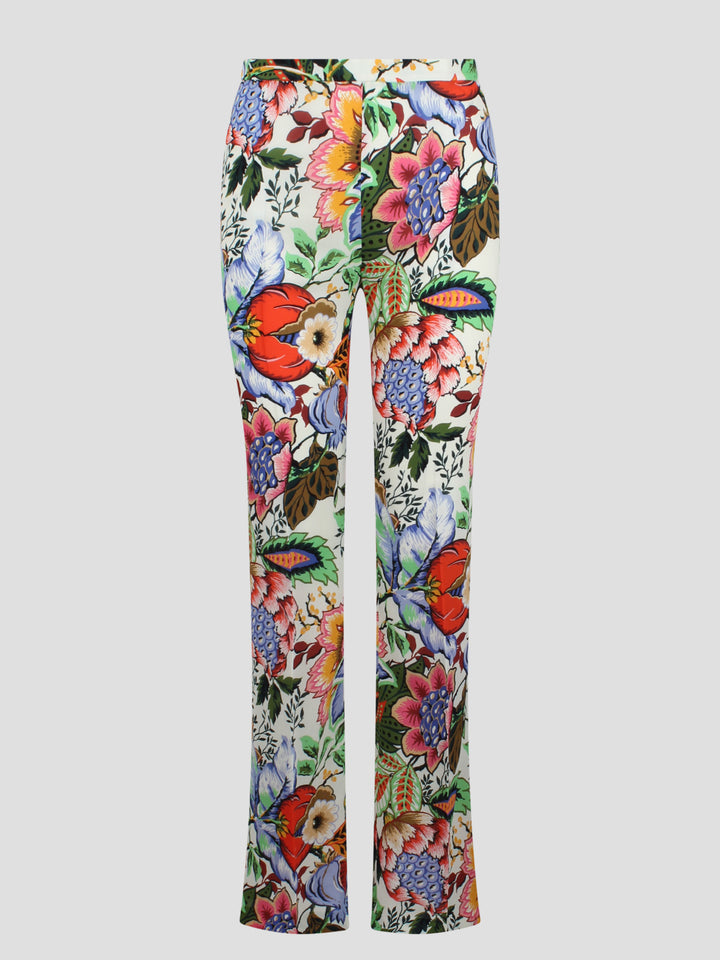 Multicoloured bouquet trousers