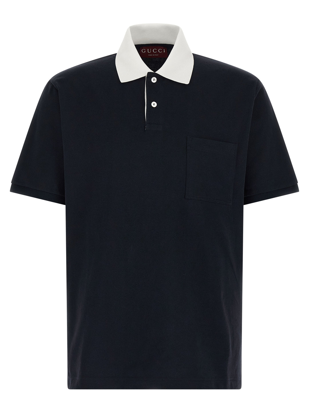 Gucci Contrast Collar Polo Shirt T shirt - Blu | 85100d891ea38cc9c0b149486ac1ae233493caf2