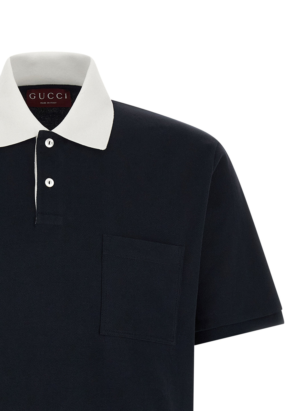 Gucci Contrast Collar Polo Shirt T shirt - Blu | 47ccb27109e84895ec90cc560b42498f15dcba12