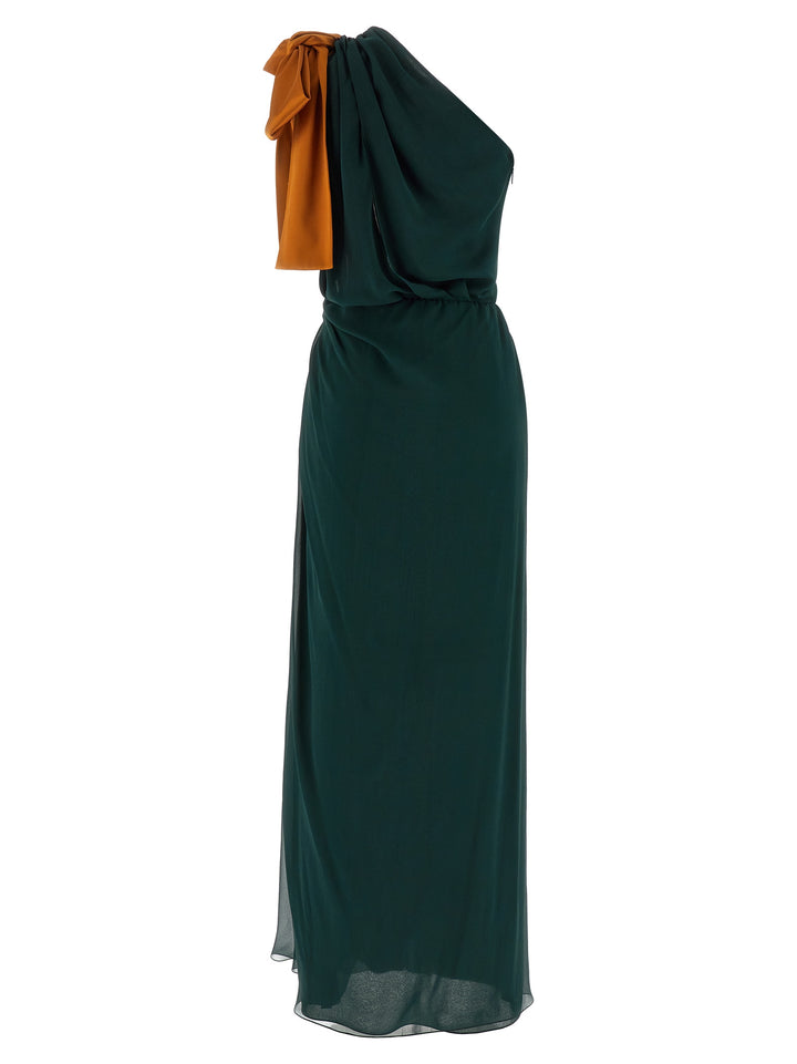Saint Laurent One-Shoulder Dress Abiti - Verde | 4810360d9bc2c165de75916c6f713ac88e2d72bb