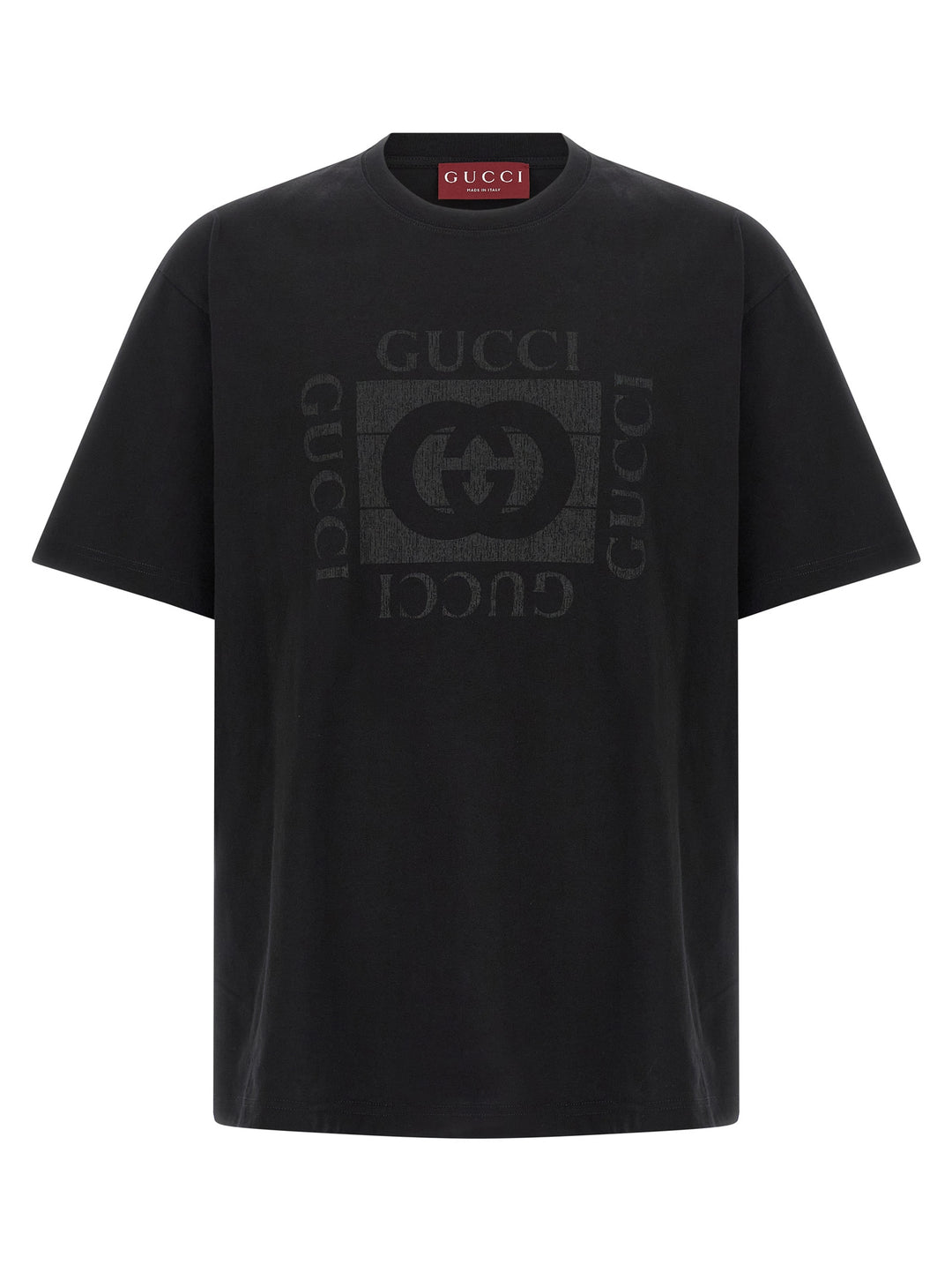 Gucci Gucci Incrocio Gg T shirt - Nero | 65a146abc628dab0909b0f8b6d8aab82624dad62