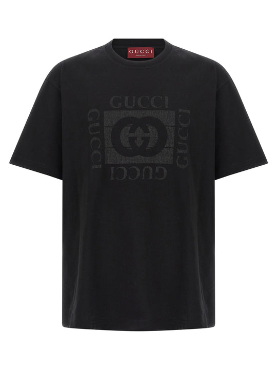 Gucci Incrocio Gg T Shirt Nero