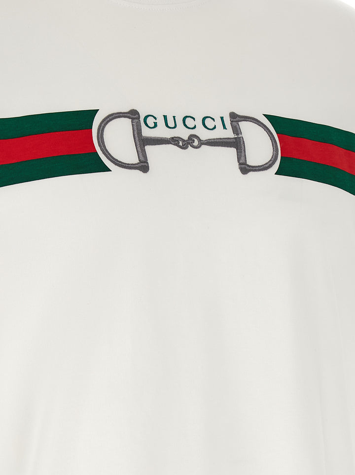 Gucci Nastro Web T shirt - Bianco | 547952ad071df5daac7e5dcde78db328be58de28