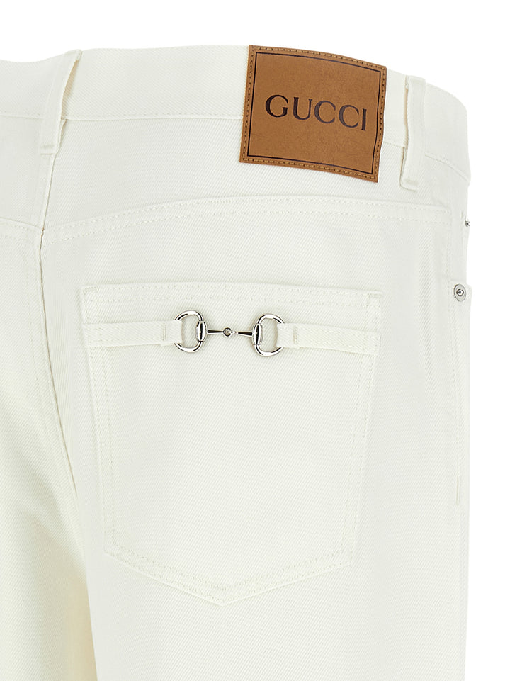 Gucci Morsetto Jeans - Bianco | 7c66c0b5827b0d395b9ff3f02d0b0972883deb75