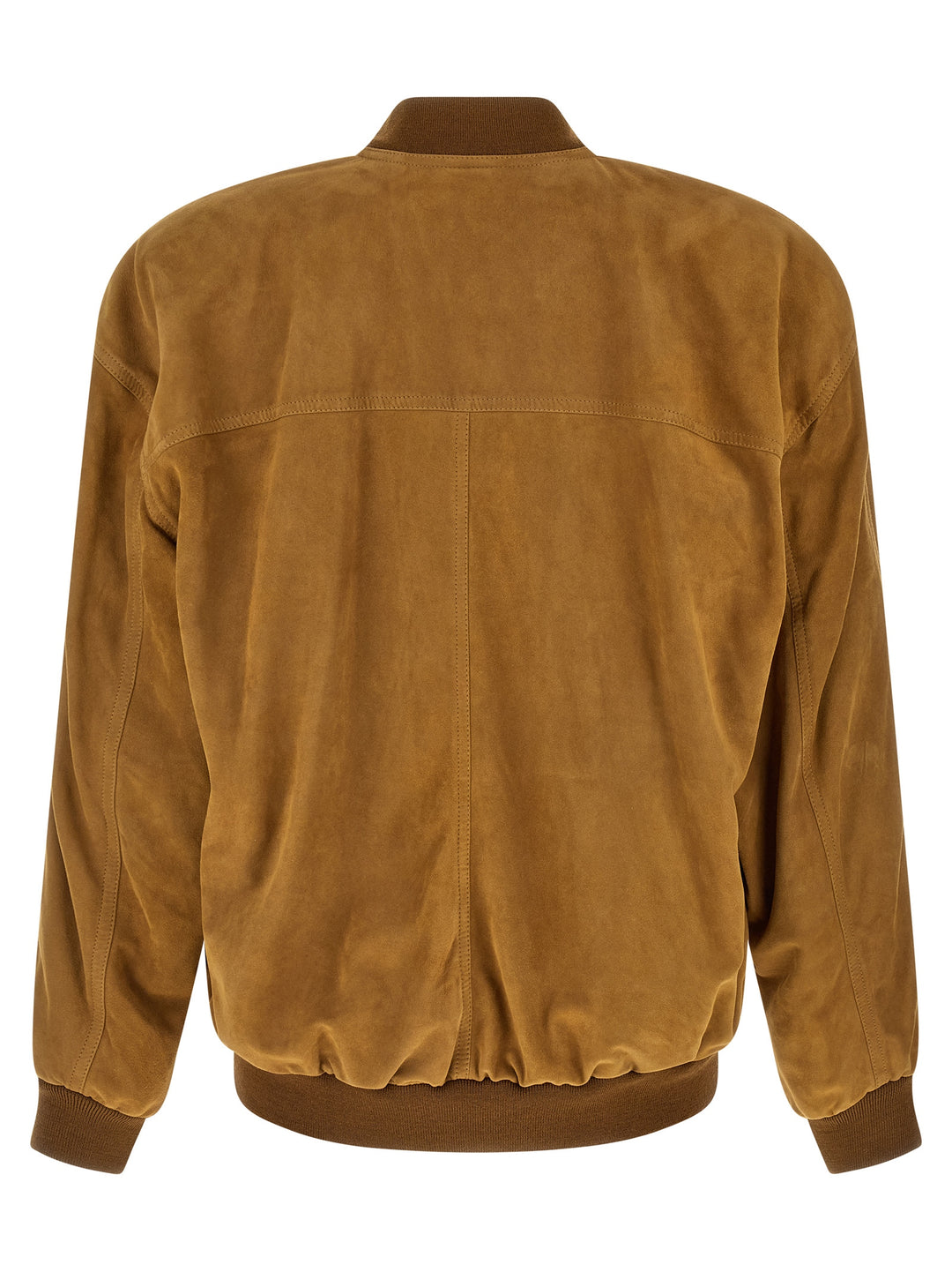 Saint Laurent Suede Bomber Jacket Puffer Jackets - Marrone | 9fb30dd91de263eeefdd5cac7bf51c36f44be46c