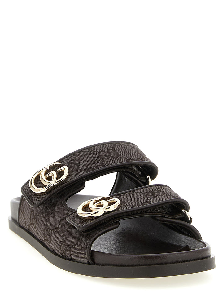 Gucci Doppia G Sandali - Marrone | ba17e24804e70f0dc45103017c93ae1c95c5776d