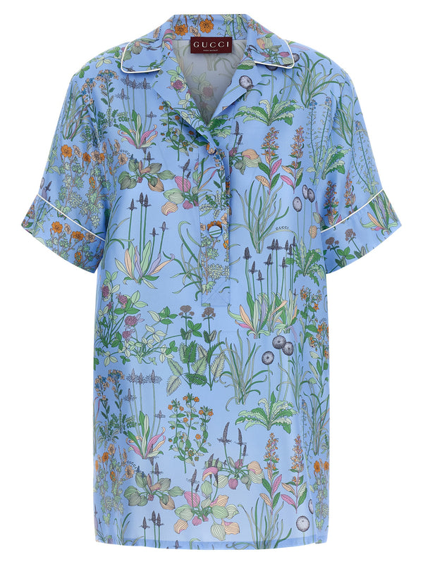 Silk Blouse Camicie Celeste