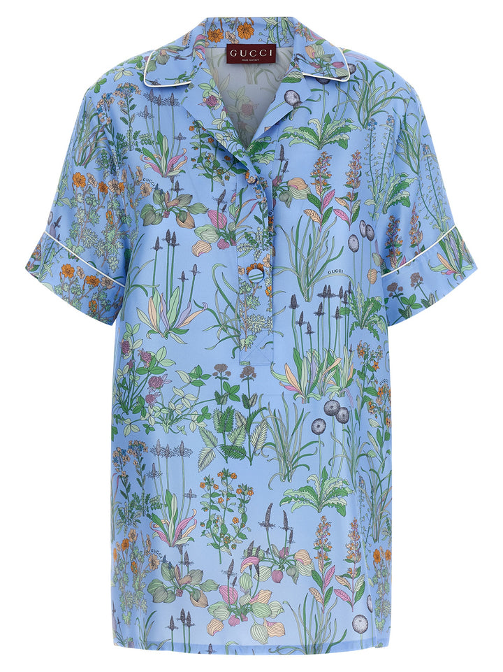 Gucci Silk Blouse Camicie - Celeste | afc34513a4e05889a7d62b8f43ad2104833d2292