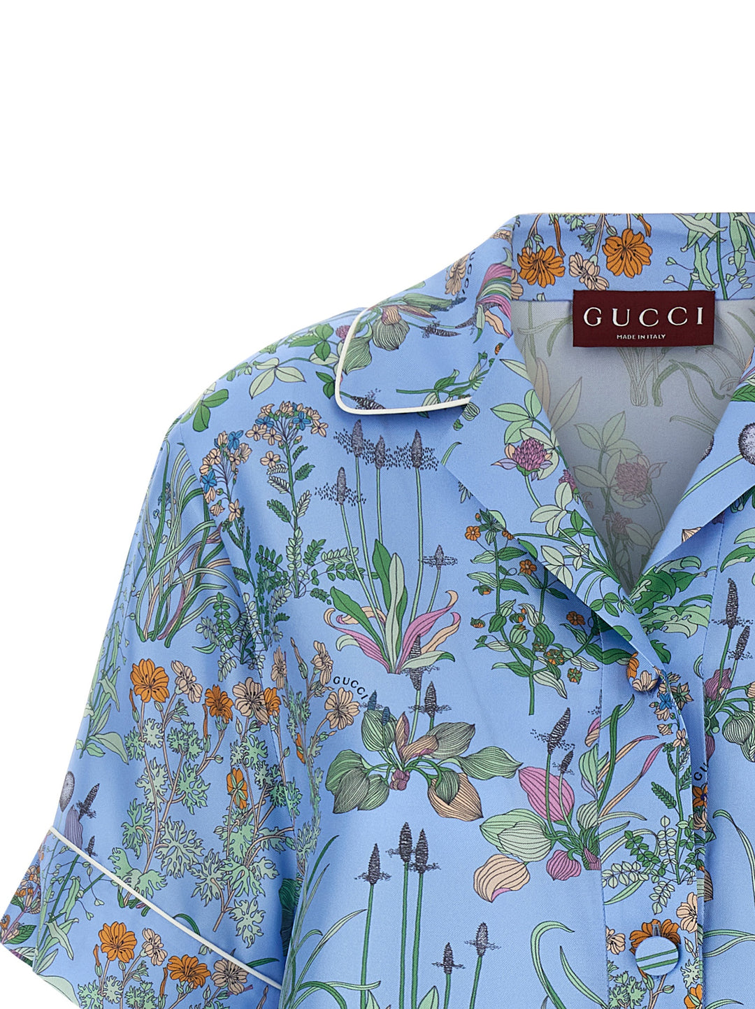 Gucci Silk Blouse Camicie - Celeste | 536c651c5745955a9e10ed6f2a5bf1460609547d