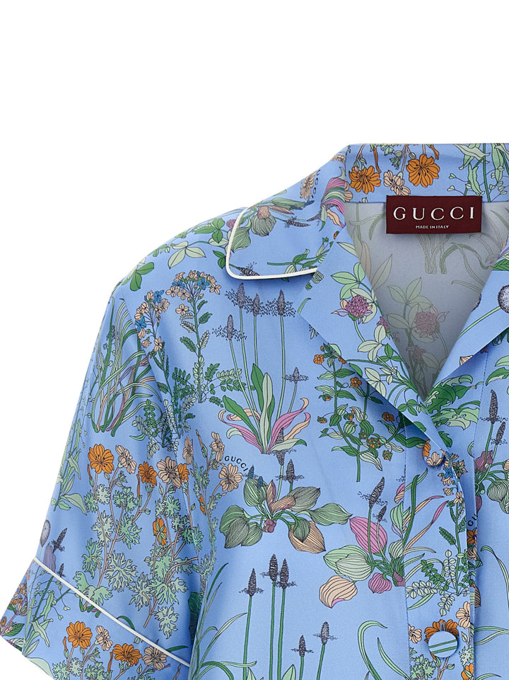 Gucci Silk Blouse Camicie - Celeste | 536c651c5745955a9e10ed6f2a5bf1460609547d