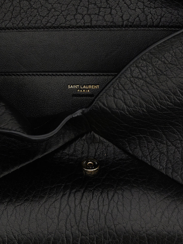 Saint Laurent Envelope Clutch - Nero | ea64c48bff00b1011685c5499979f7bc7a7035bd