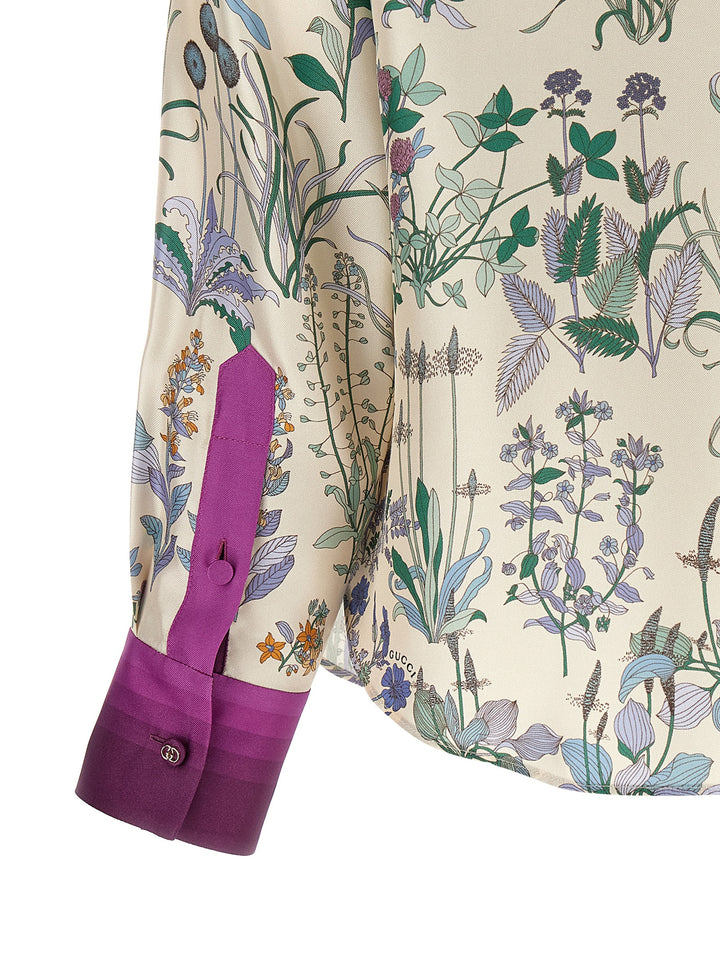 Gucci Silk Shirt Camicie - Multicolor | f5930a61affd00b470df2ccb891e012f15fa5923