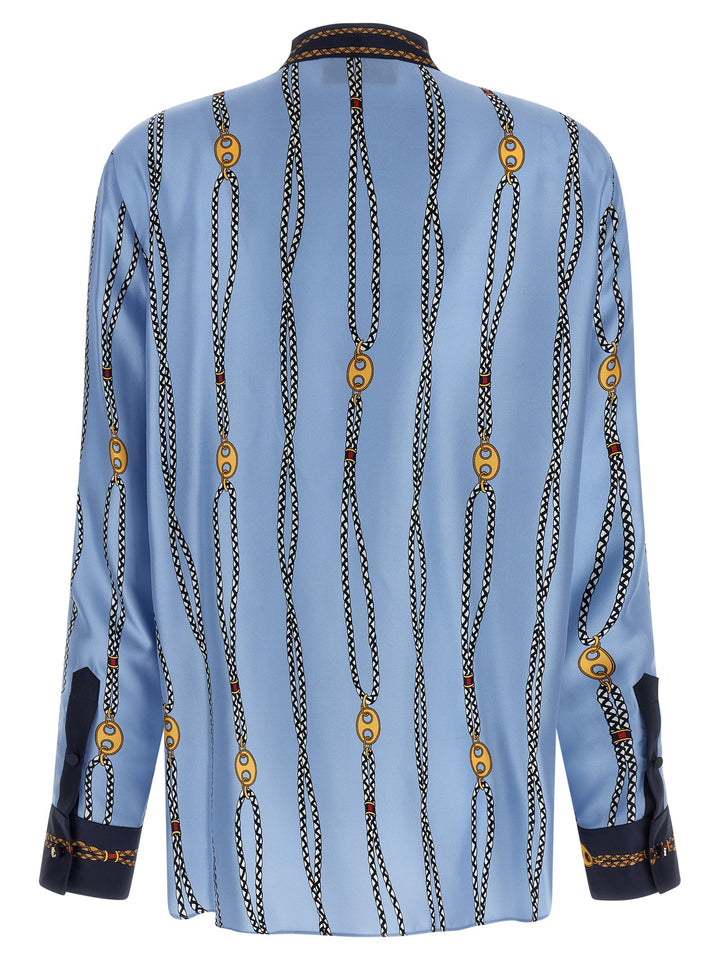 Gucci Lavallière Collar Shirt Camicie - Celeste | 86d4ceb166e0034a7cbf5d6799995b2d4329962d
