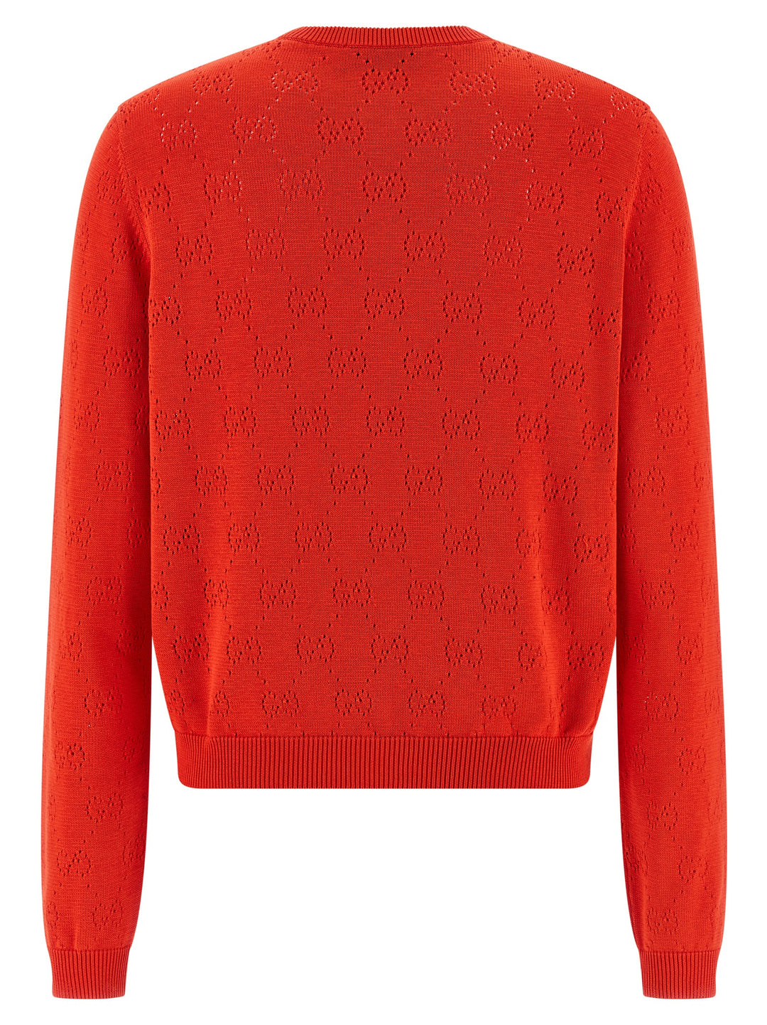 Gucci Openwork Gg Cardigan Maglioni - Rosso | 2511be1fadcd7caf6eb6215db6efe29d98e6eef0