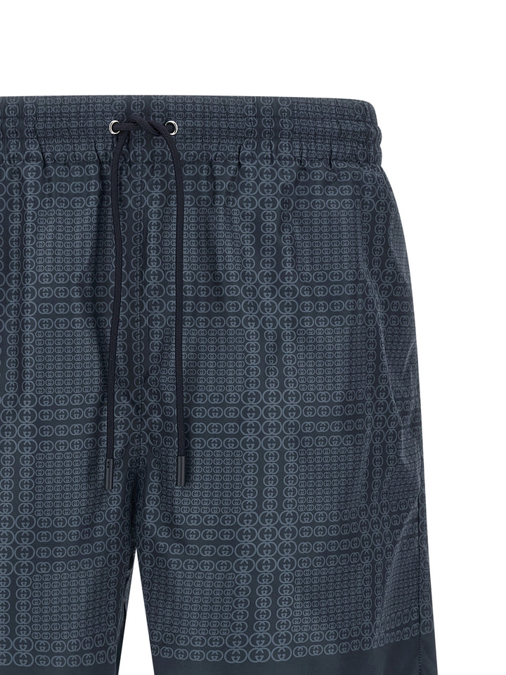 Gucci Gucci Incrocio Gg Beachwear - Blu | 805487584d6c345cfd30061df3b9874c4e0e7e64