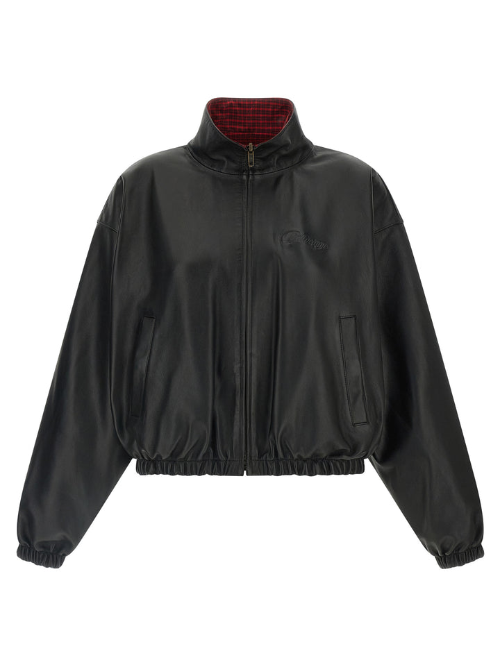 Balenciaga Reversible Leather Jacket Puffer Jackets - Nero | 6c9a8b1986c2aaa56e05df97fcb55628039e8cba