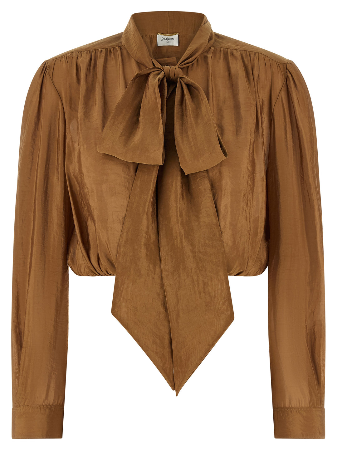 Saint Laurent Lavallière Neck Blouse Camicie - Marrone | 0cb3e1d3c76f5ce0bf3801d14cd3d418f809ff77