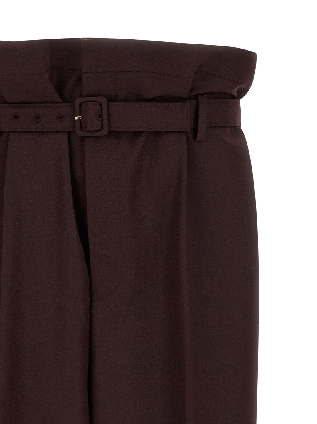 Saint Laurent Paper-Bag Pantaloni - Viola | f39bcc571d31c364fdd076b3f9d48f8b75a59f75