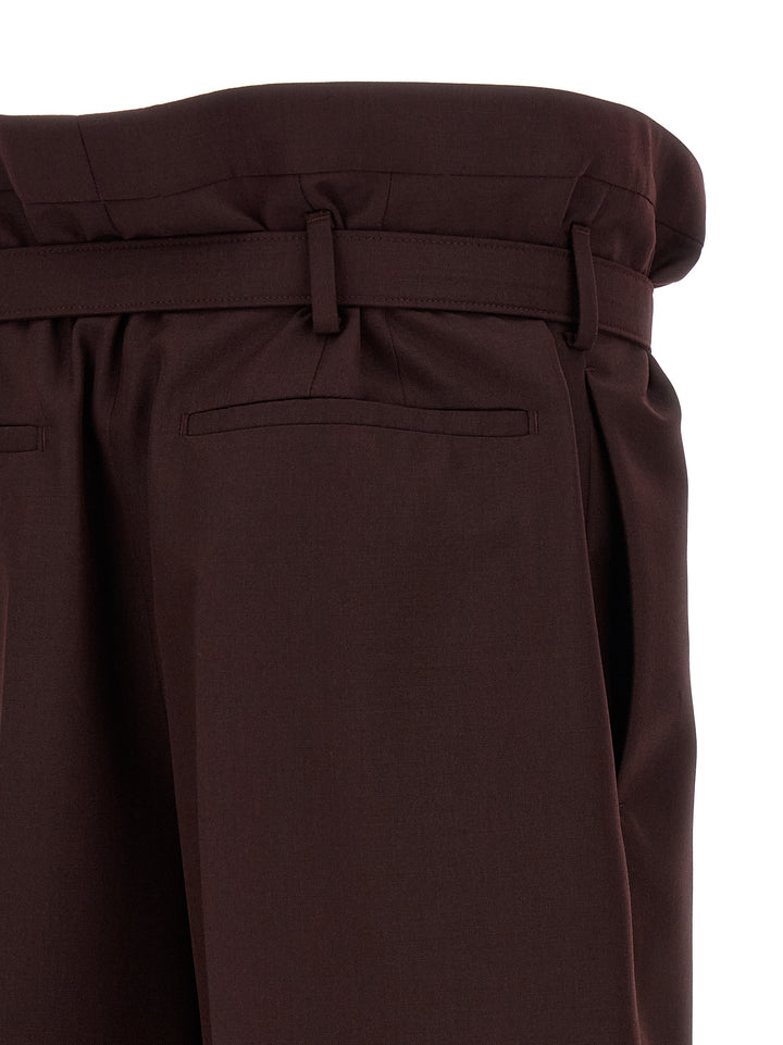 Saint Laurent Paper-Bag Pantaloni - Viola | 1cb631a25b21f95994a3c4c6504b2d735d26be49