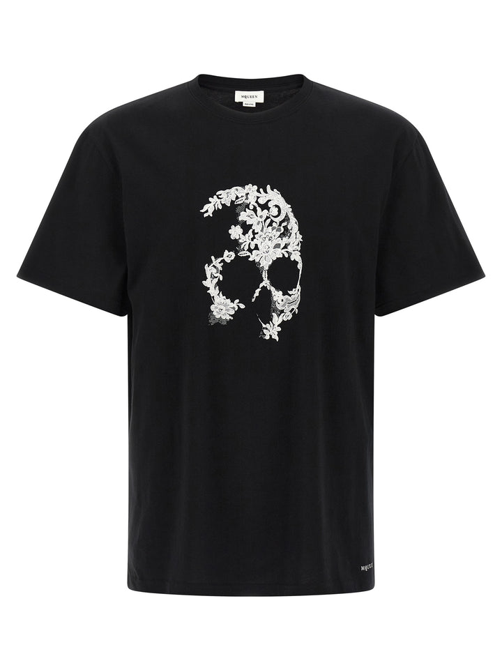 Mcqueen Skull T shirt - Bianco/Nero | 39ee0cb0cbacebb4a0acbe73db49404ac52160c1