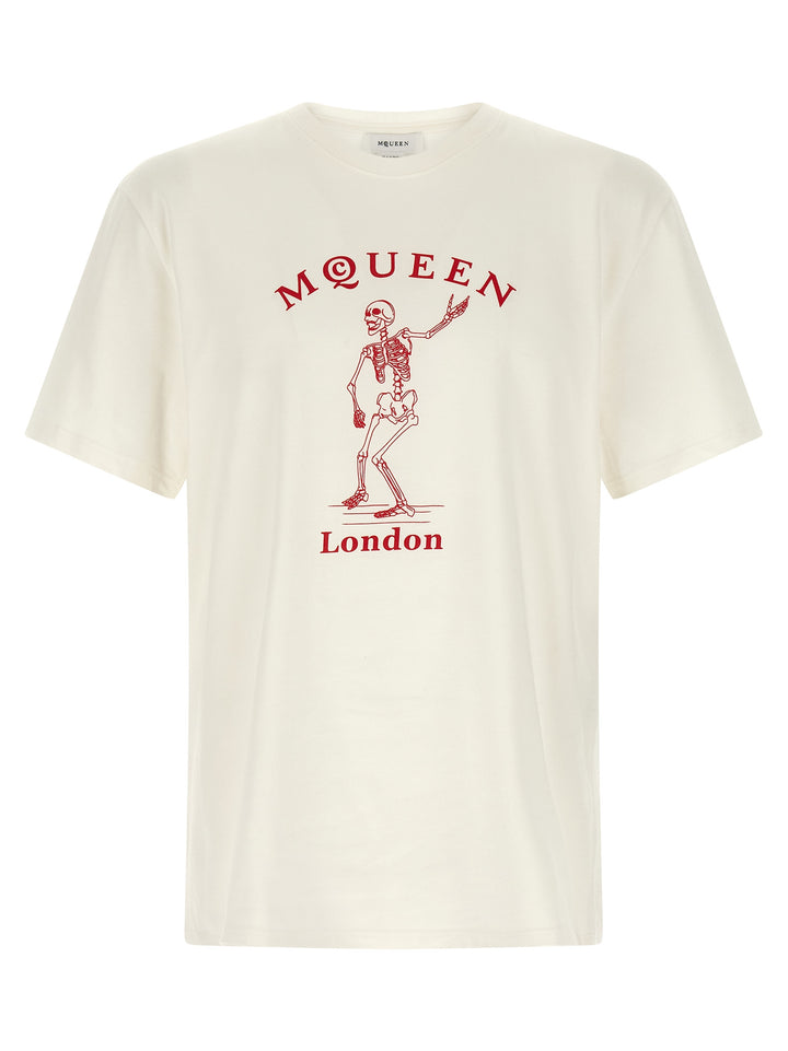 Mcqueen Skeleton T shirt - Rosso | 00fdb685e165a7c71a08fa2aecd164e7dc98efe0