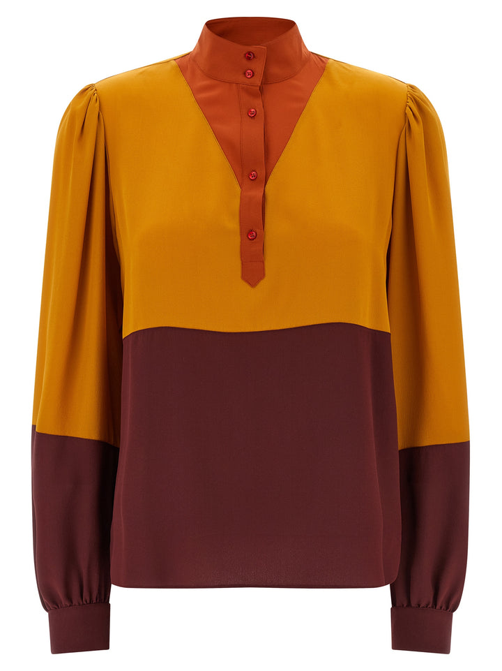 Saint Laurent Color-Block Blouse Camicie - Multicolor | 53654be1aa3f0018f76344837d7dfd8d5a457125