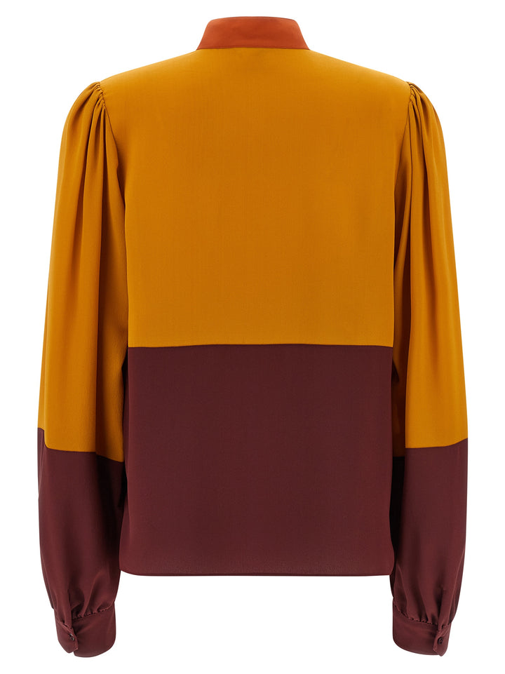 Saint Laurent Color-Block Blouse Camicie - Multicolor | b6ec83661db208eeba24d434baa26fd791215782
