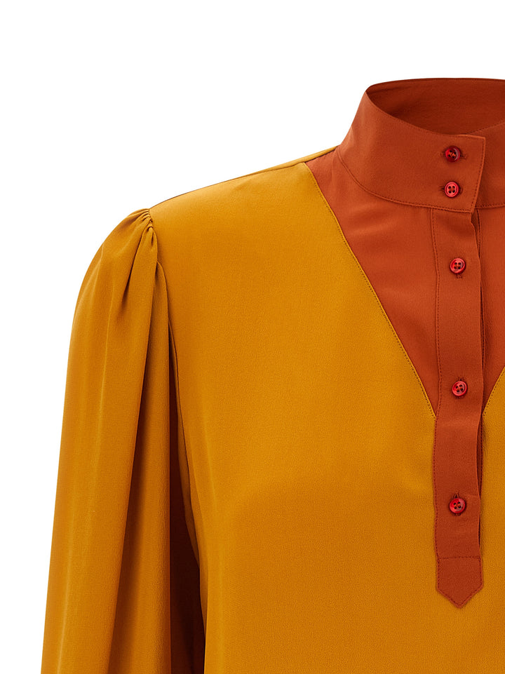 Saint Laurent Color-Block Blouse Camicie - Multicolor | de16e9de20477d575a764f68900a89069ddb0380