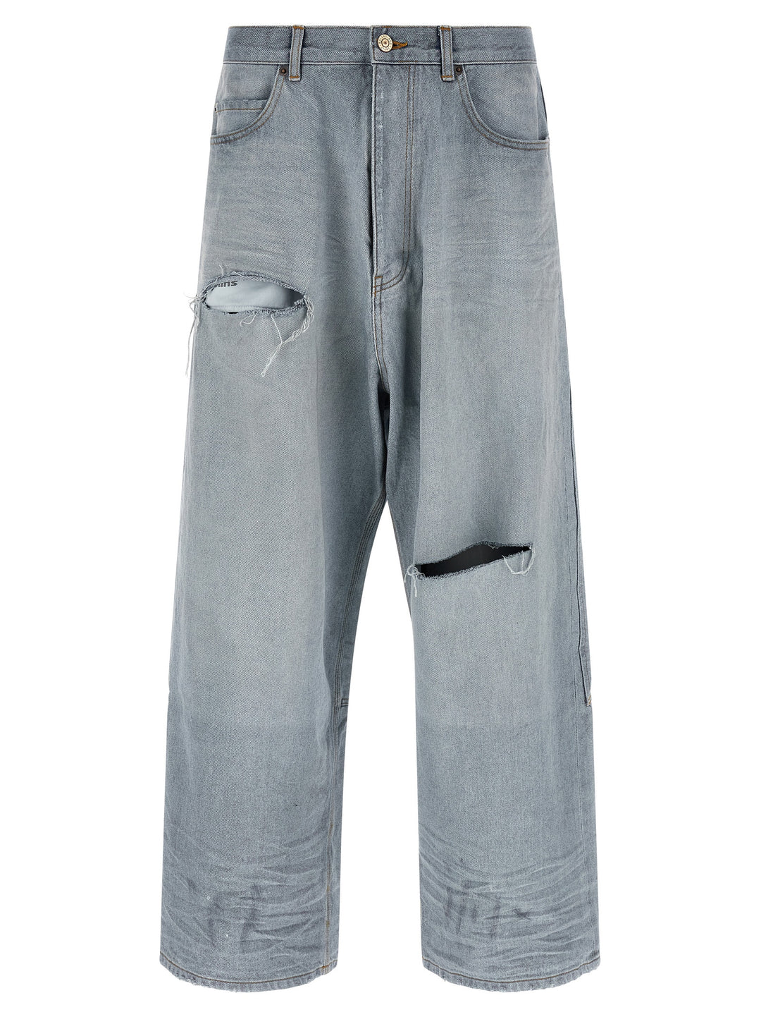 Balenciaga Minimal Baggy Jeans - Blu | 6d29f885618c6fe476013674ed4e17c383d06a82