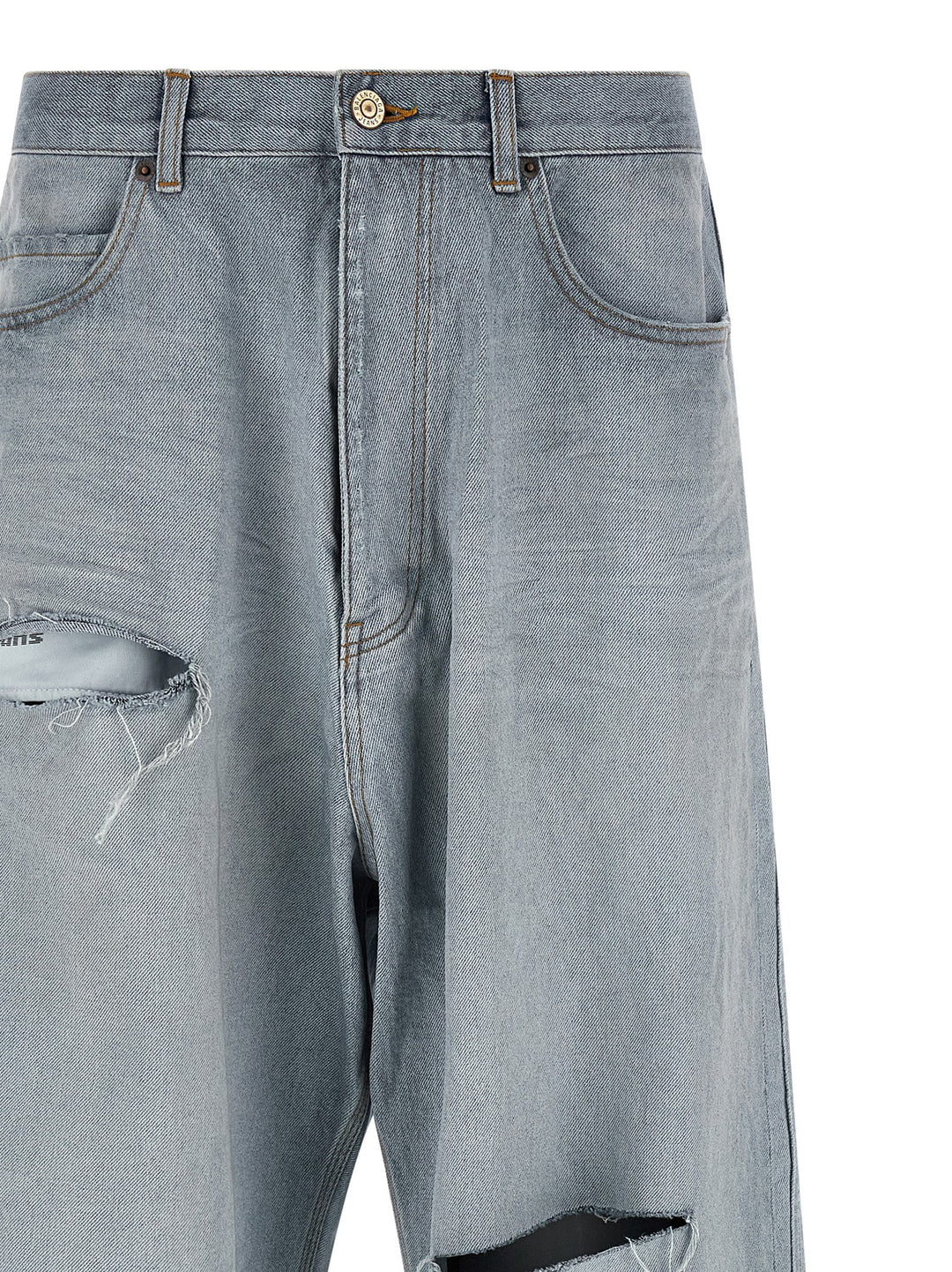 Balenciaga Minimal Baggy Jeans - Blu | e65facc22dfca0b9f1c4ec09b5be3c8047ea7ebe
