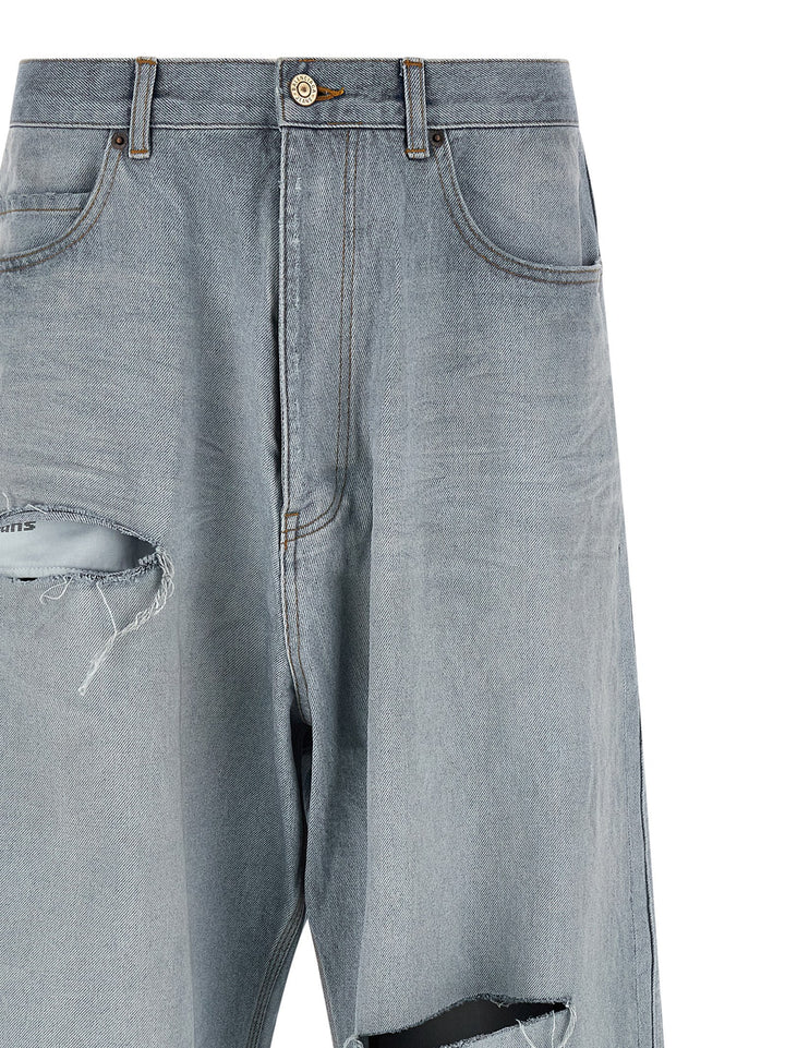 Balenciaga Minimal Baggy Jeans - Blu | e65facc22dfca0b9f1c4ec09b5be3c8047ea7ebe