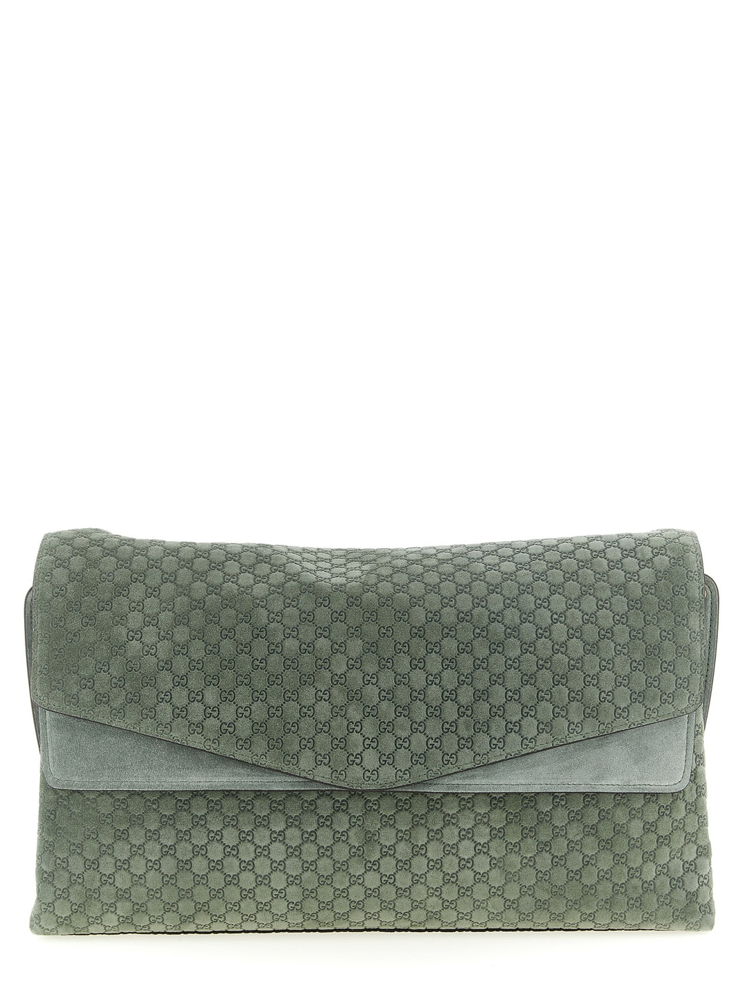 Gucci Gg Large Suede Shoulder Bag Borse a Spalla e Tracolla - Verde | 9e712824d319775019fd35cad79ccf0ebc44445b